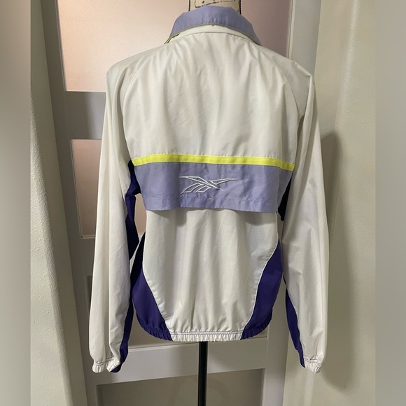 Reebok Vintage White and Purple Sporty Jacket - Picture 3 of 5